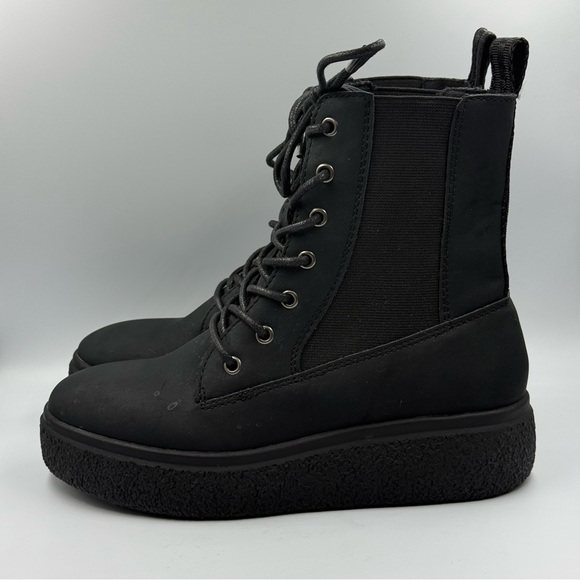 Rocket Dog Aggie Platform Sneaker Boots Black Lace Up Size 6.5 - Picture 2 of 11